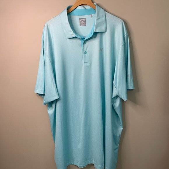 Callaway Swing-Tech‎ Opti-Dri Polo Shirt Men’s Size 2X Golf Business Casual Blue - Picture 1 of 6